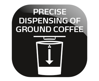 Precise dispensing of ground coffee